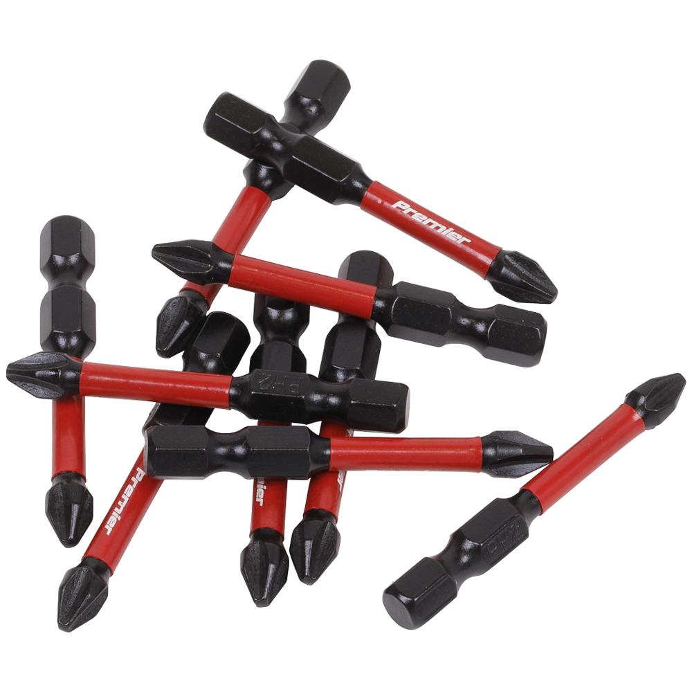 Sealey Impact Power Tool Phillips Screwdriver Bits PH2 50mm Pack of 10