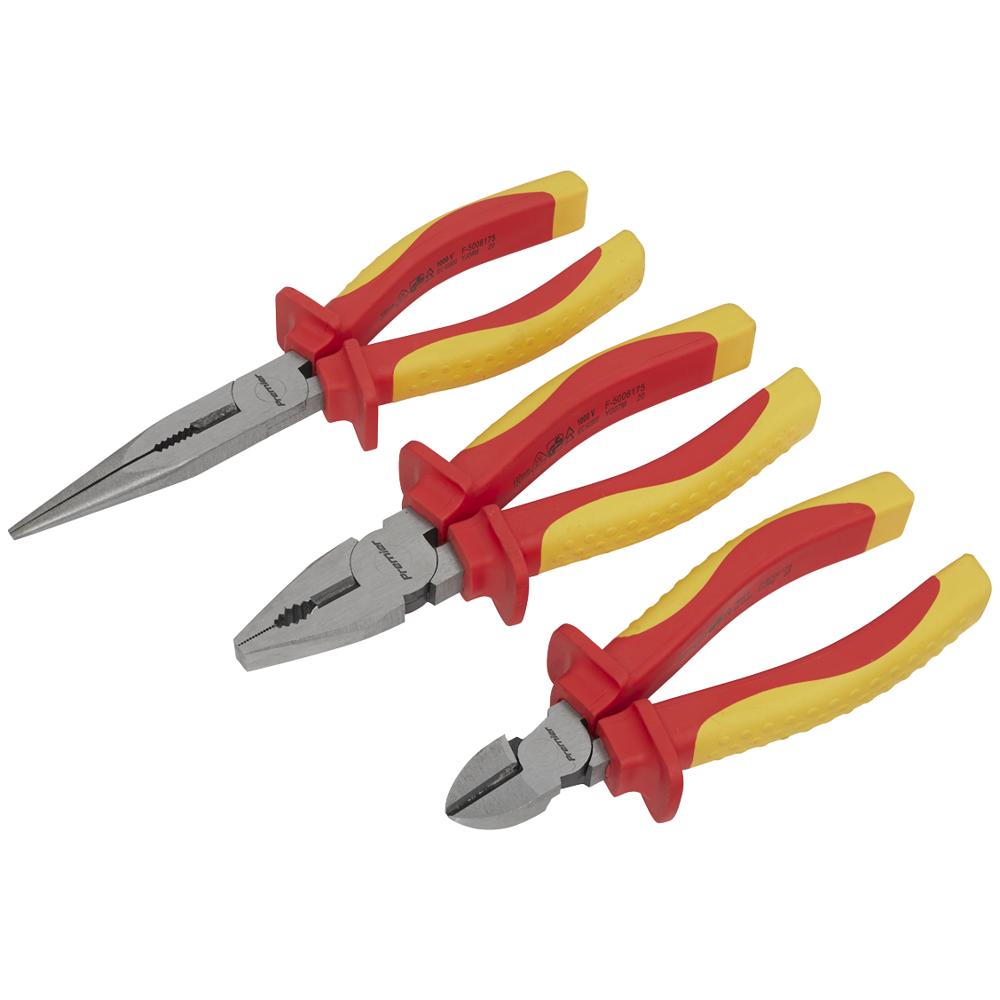 3 Piece VDE Insulated Plier Set