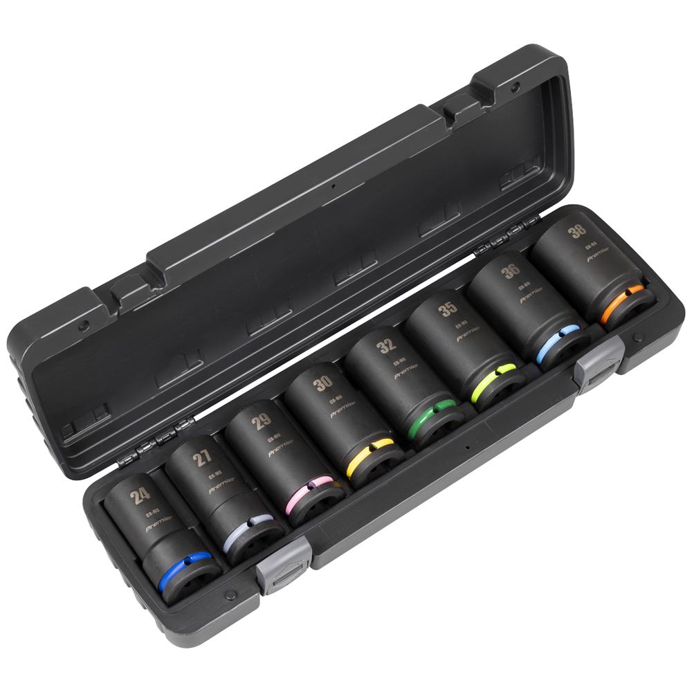 Sealey Premier 8 Piece 3/4" Drive Deep Hexagon Impact Socket Set 3/4