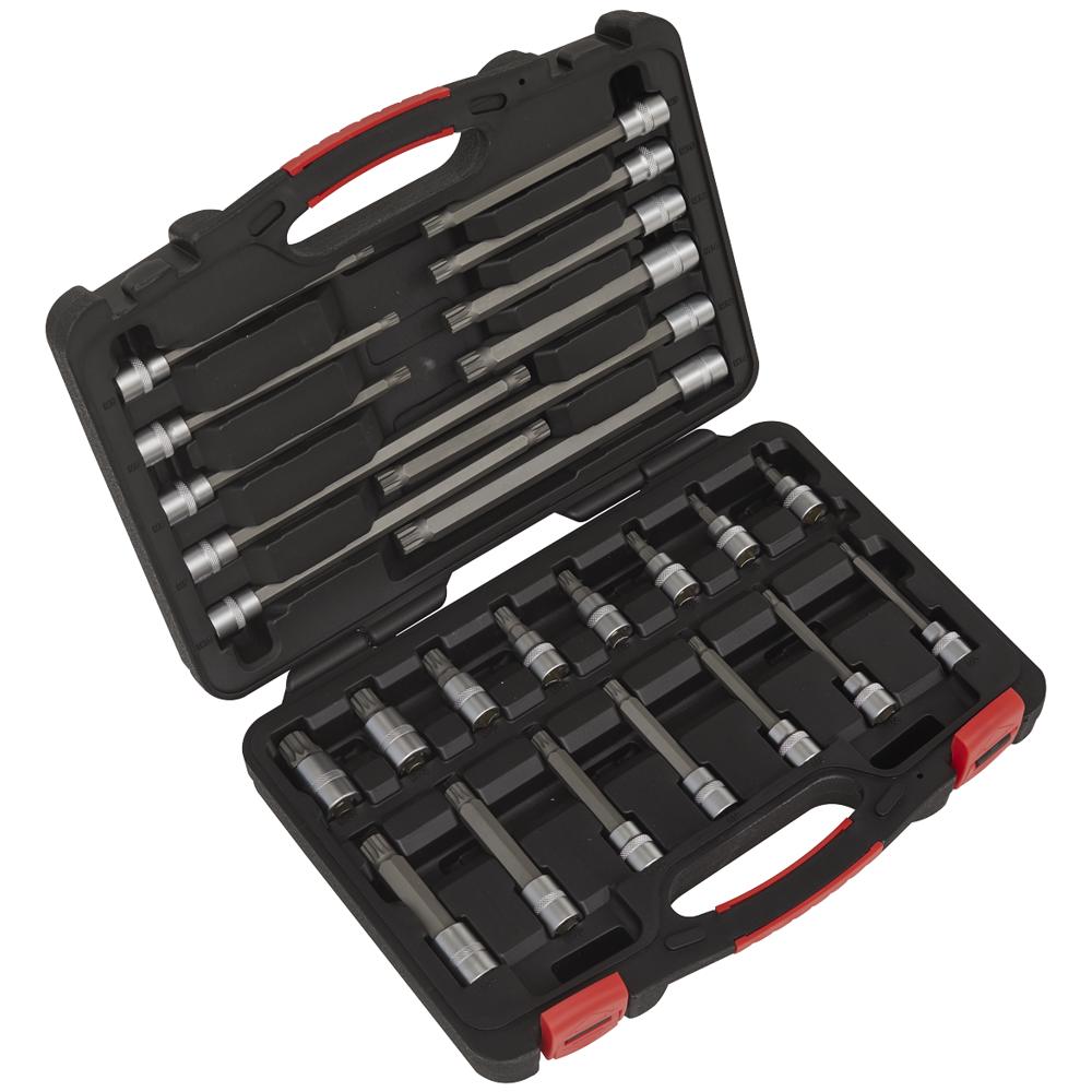 Sealey 26 Piece 3/8" Drive Spline Socket Bit Set 3/8