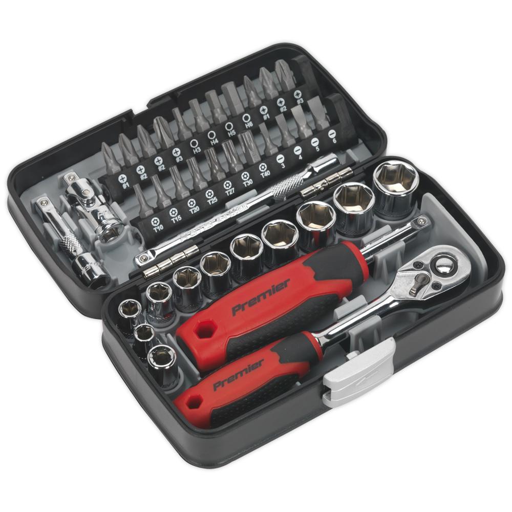 Sealey 38 Piece 1/4" Drive Bit and Socket Set 1/4
