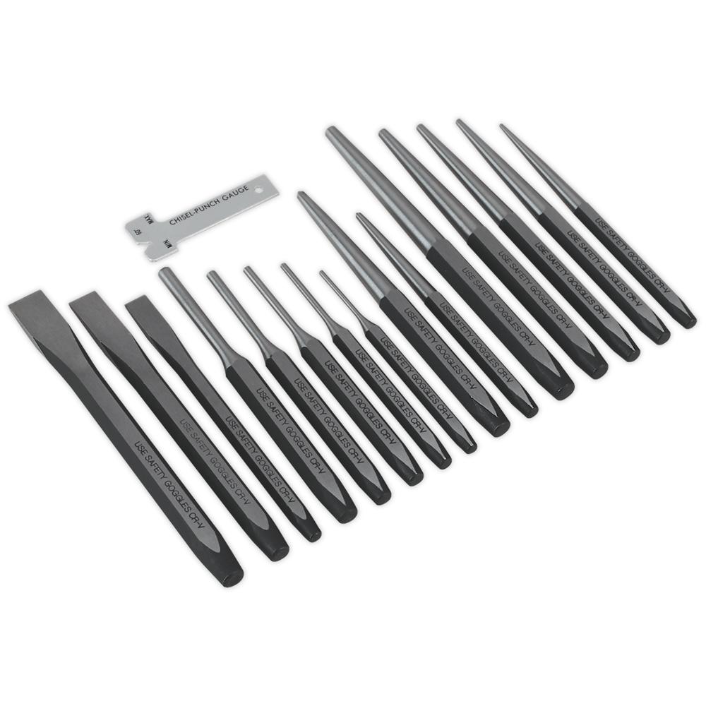 Sealey 16 Piece Punch and Chisel Set