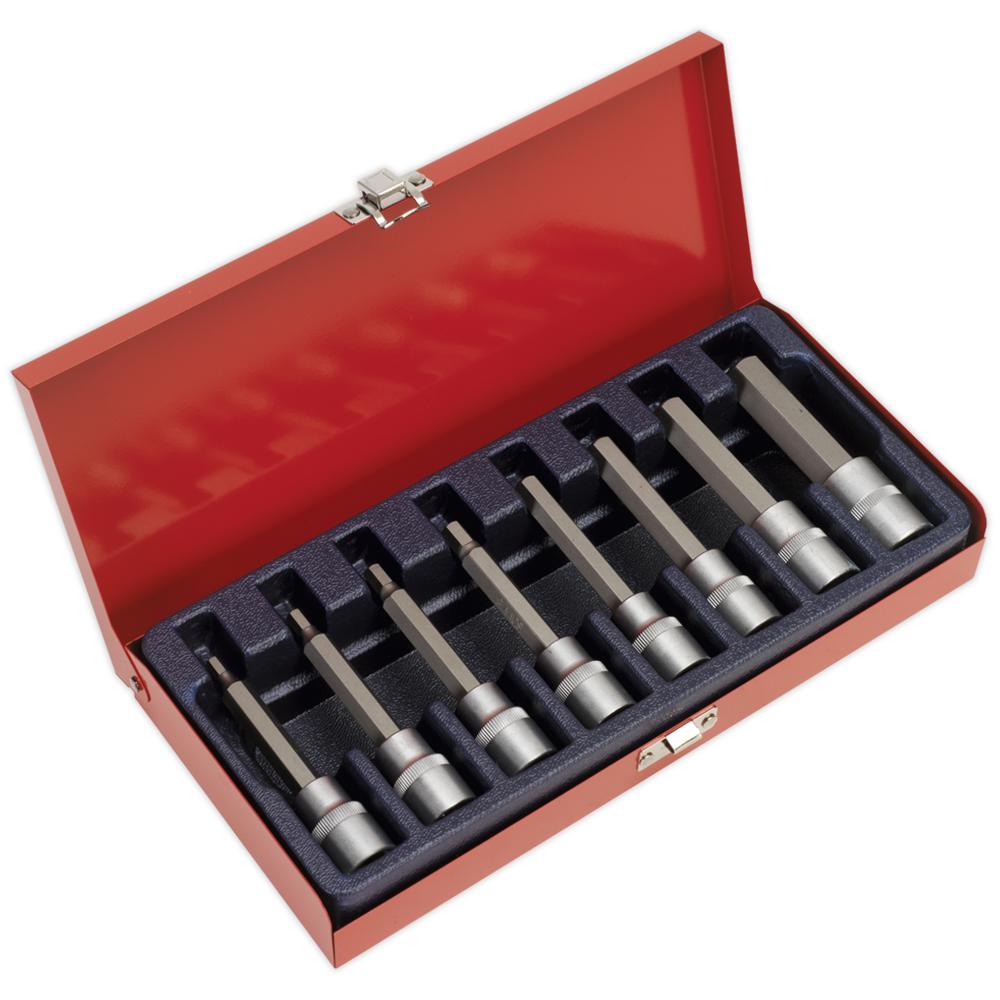 Sealey 8 Piece 1/2" Drive Hexagon Socket Bit Set 1/2