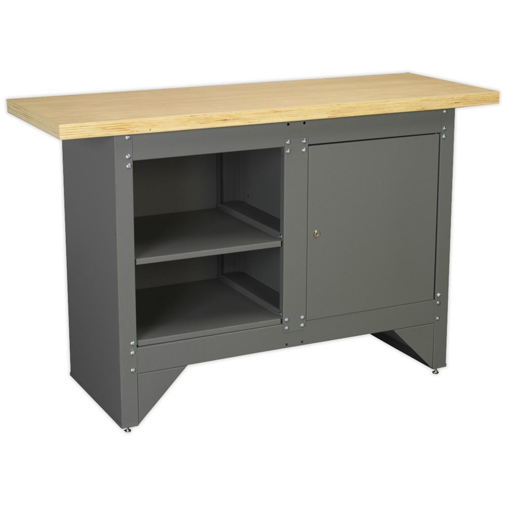 Heavy Duty Metal Workbench with Cupboard