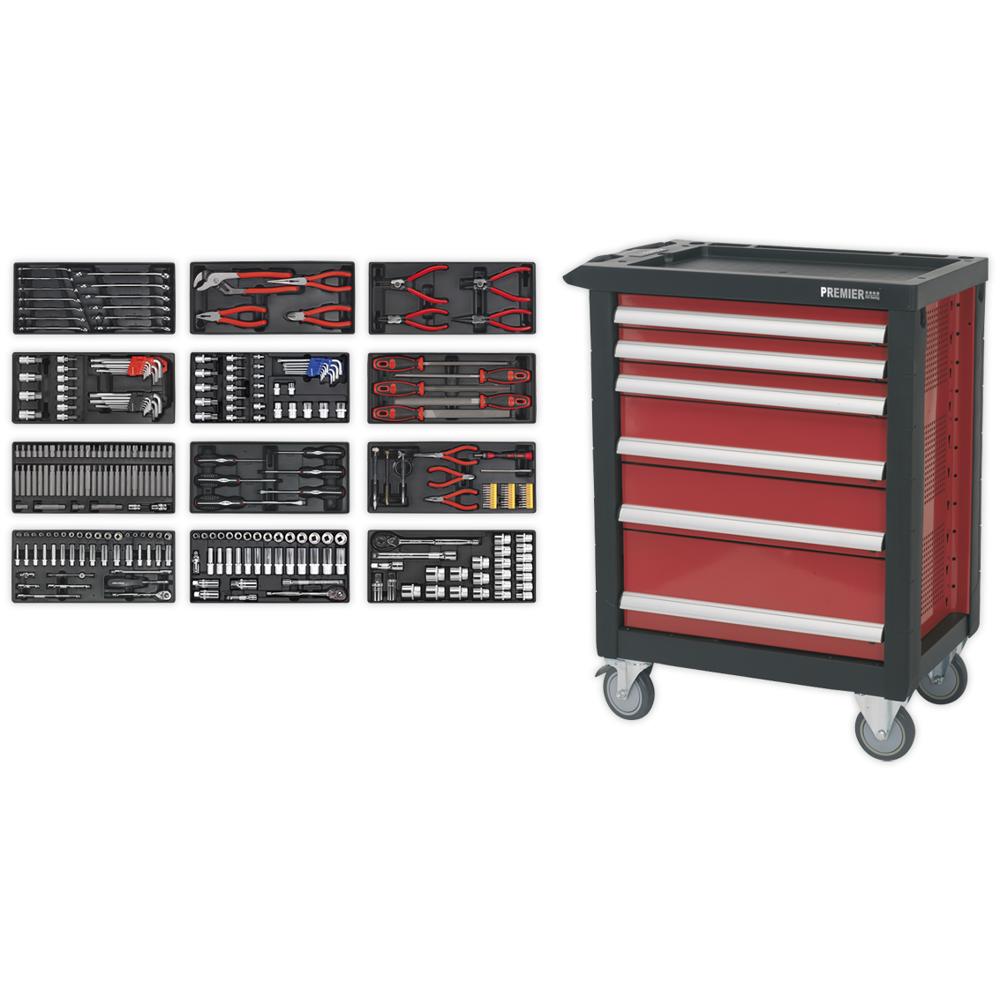 6 Drawer Roller Cabinet and 298 Piece Hand Tool Kit
