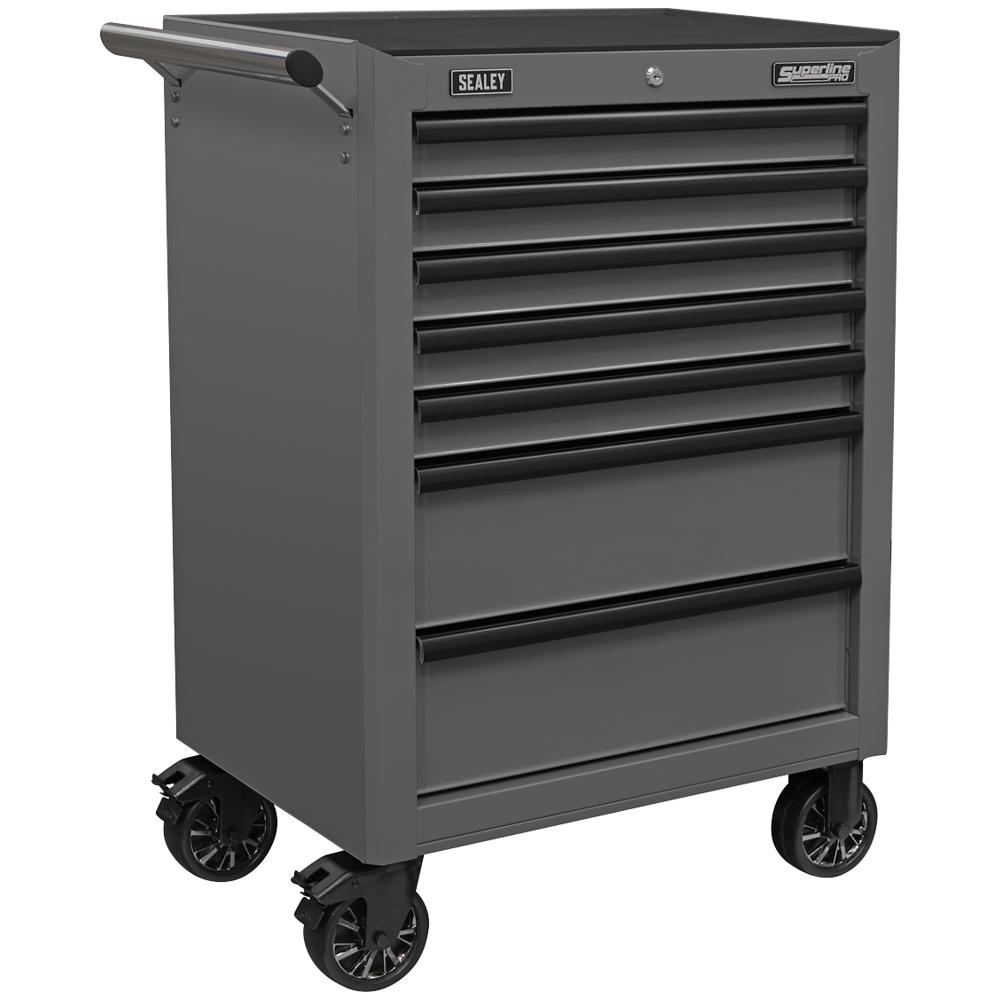Sealey 7 Drawer Ball Bearing Runner Tool Roller Cabinet Grey / Black