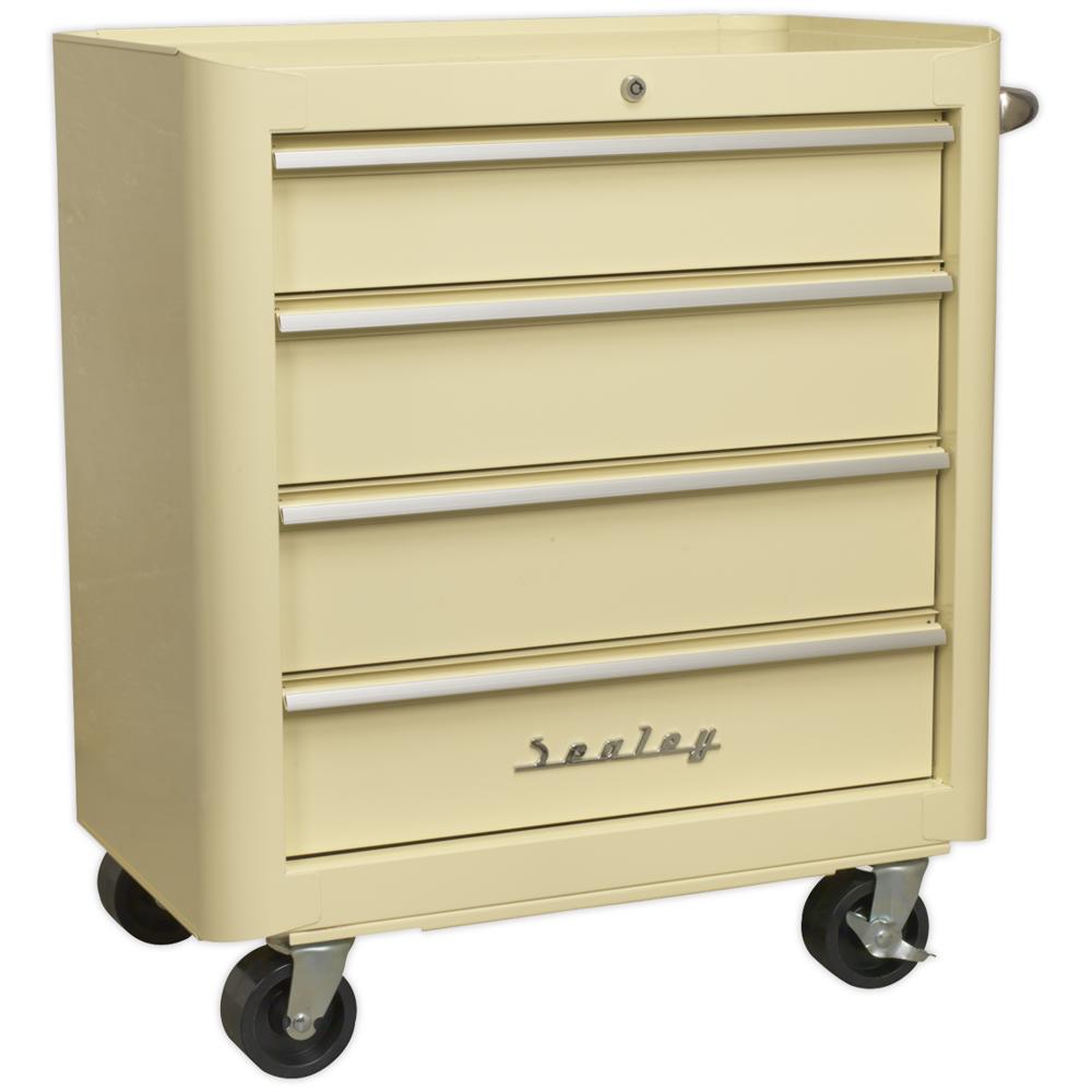 Retro Style 4 Drawer Roller Cabinet