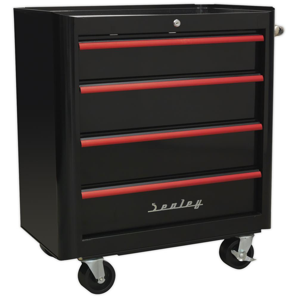 Retro Style 4 Drawer Roller Cabinet