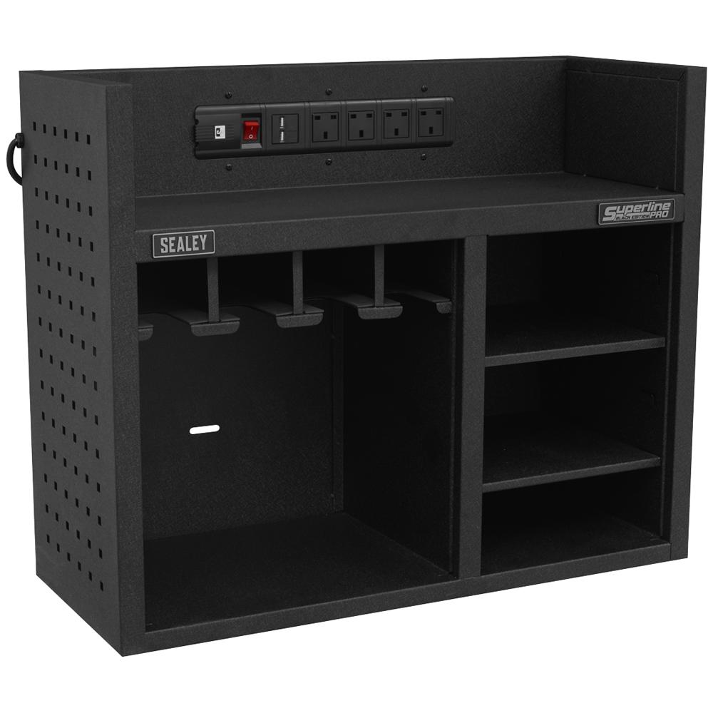 Superline Pro Power Tool Storage and Power Strip Unit