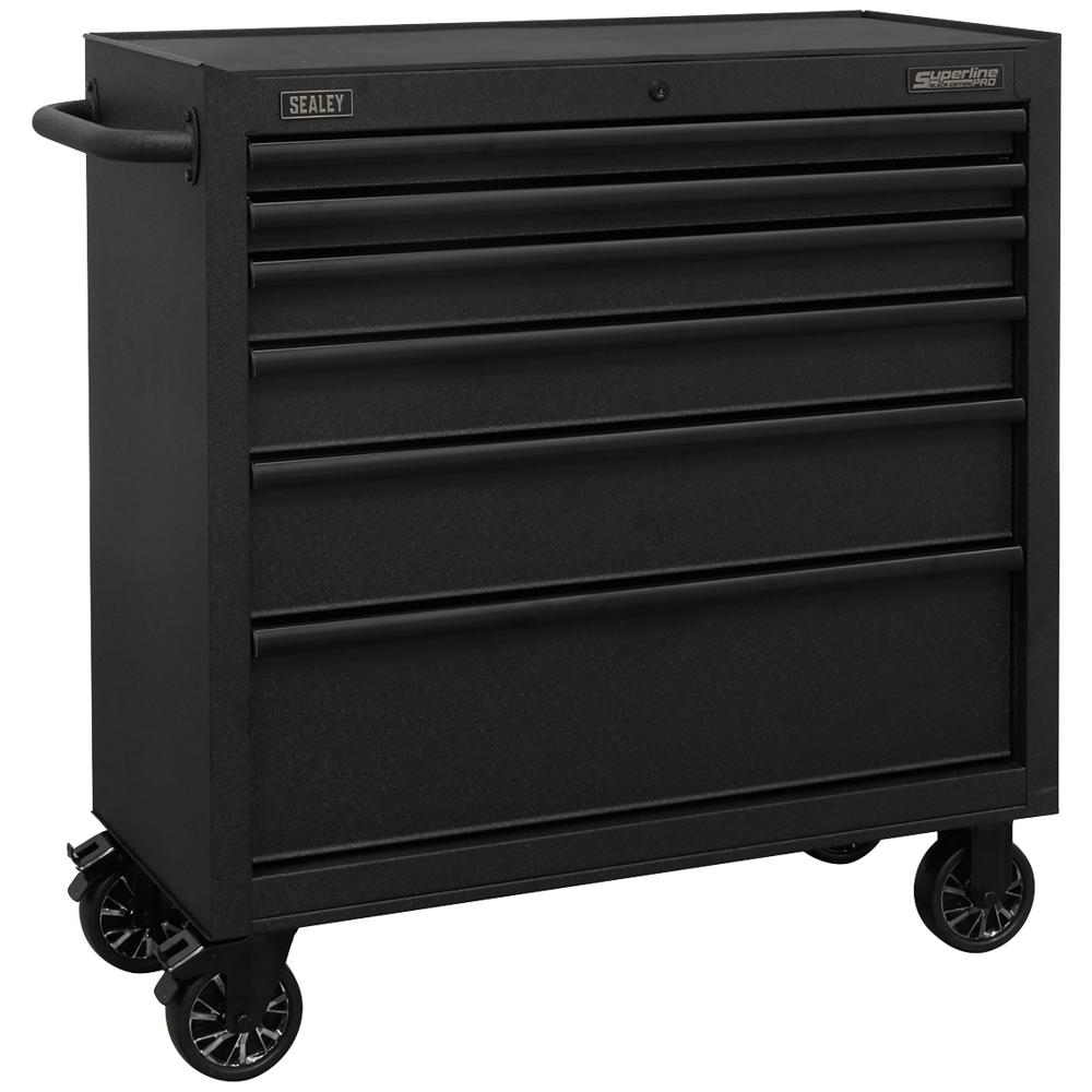Sealey Soft Close 6 Drawer Tool Roller Cabinet Black