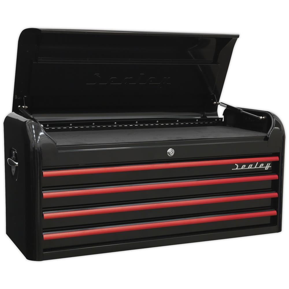 Premier Retro Style 4 Drawer Wide Top Tool Chest