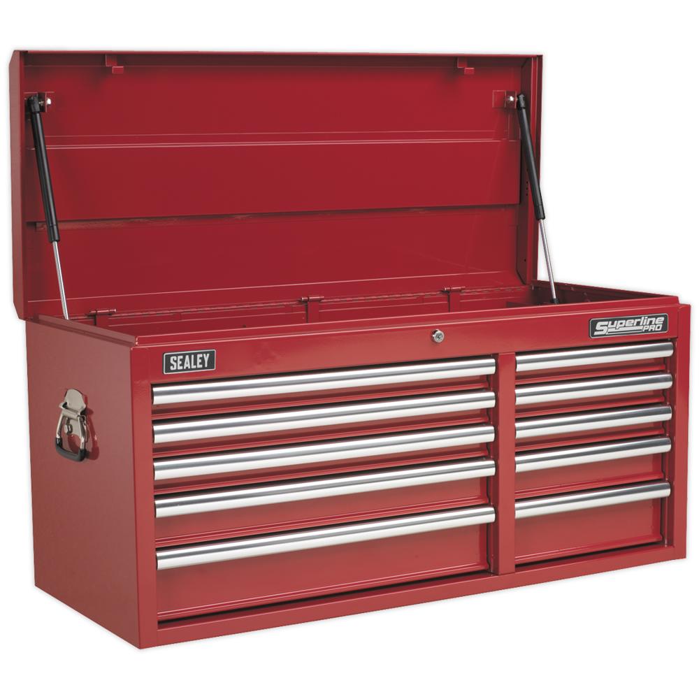 Sealey Superline Pro 10 Drawer Heavy Duty Tool Chest Red