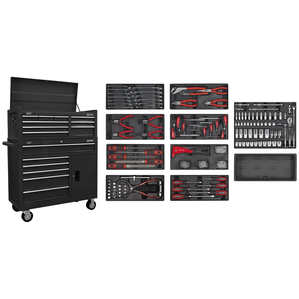 American Pro 15 Drawer Roller Cabinet + 117 Piece Hand Tool Kit