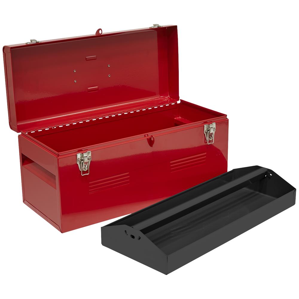 Heavy Duty Metal Tool Box and Tote Tray