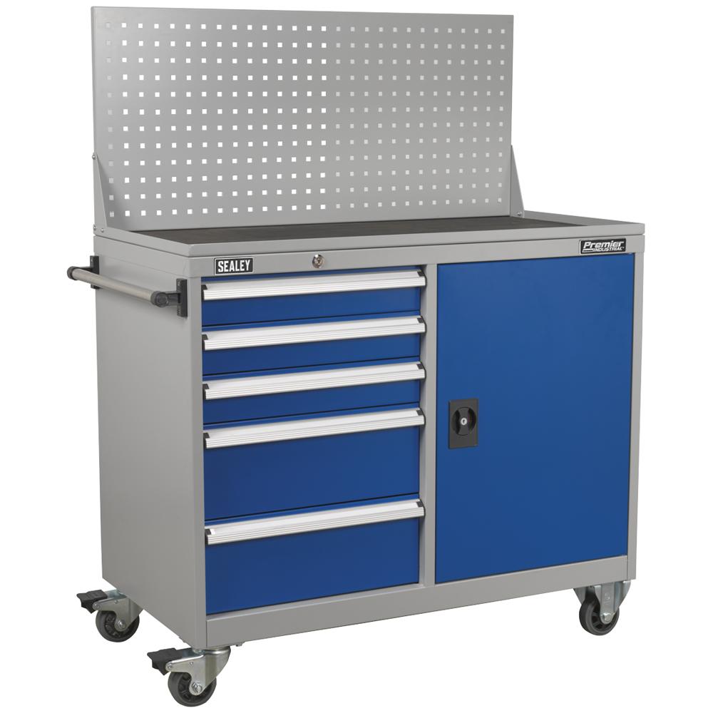 Premier Industrial Mobile Workstation 5 Drawer