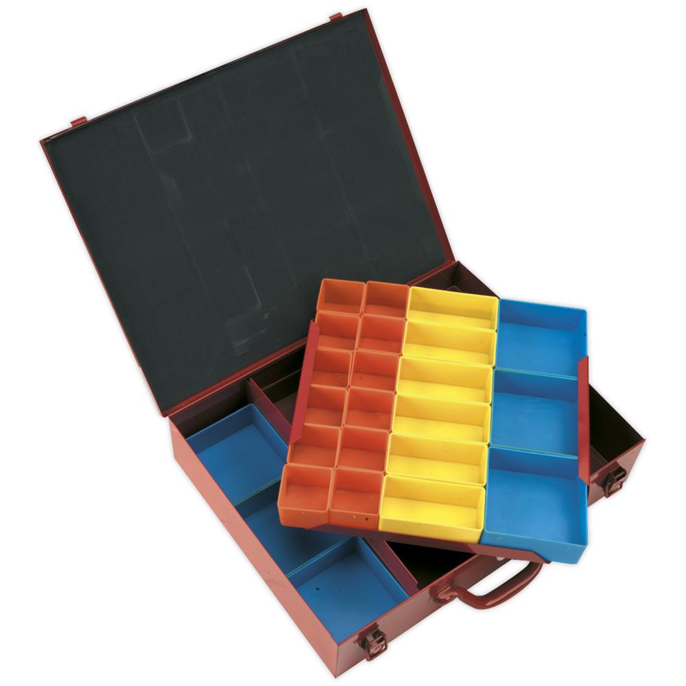 27 Compartment Metal Organiser Case
