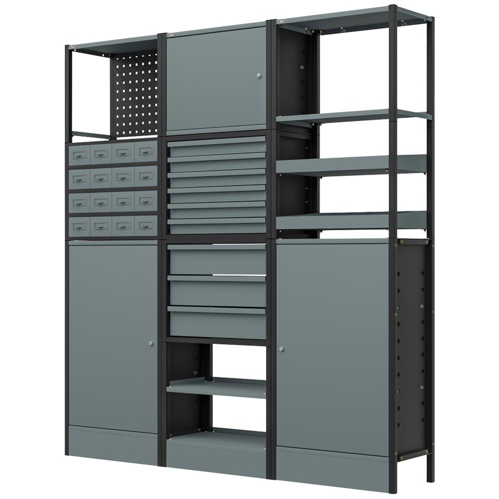 3 Unit Wide Modular Racking System Combo