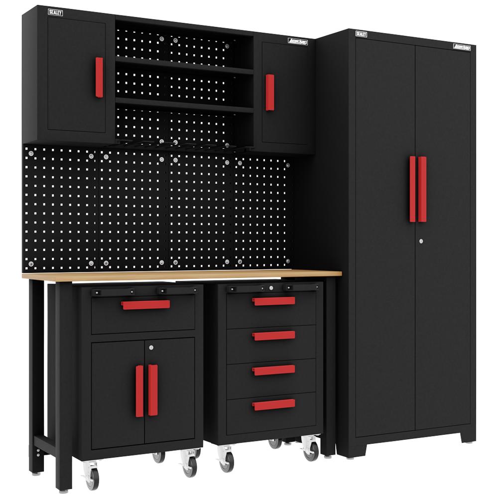 Sealey American Pro Workstation and Mobile Trolleys Black / Red