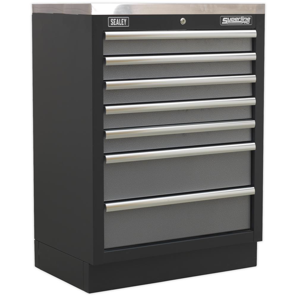 Sealey Superline Pro MSS 7 Drawer Cabinet Black / Grey