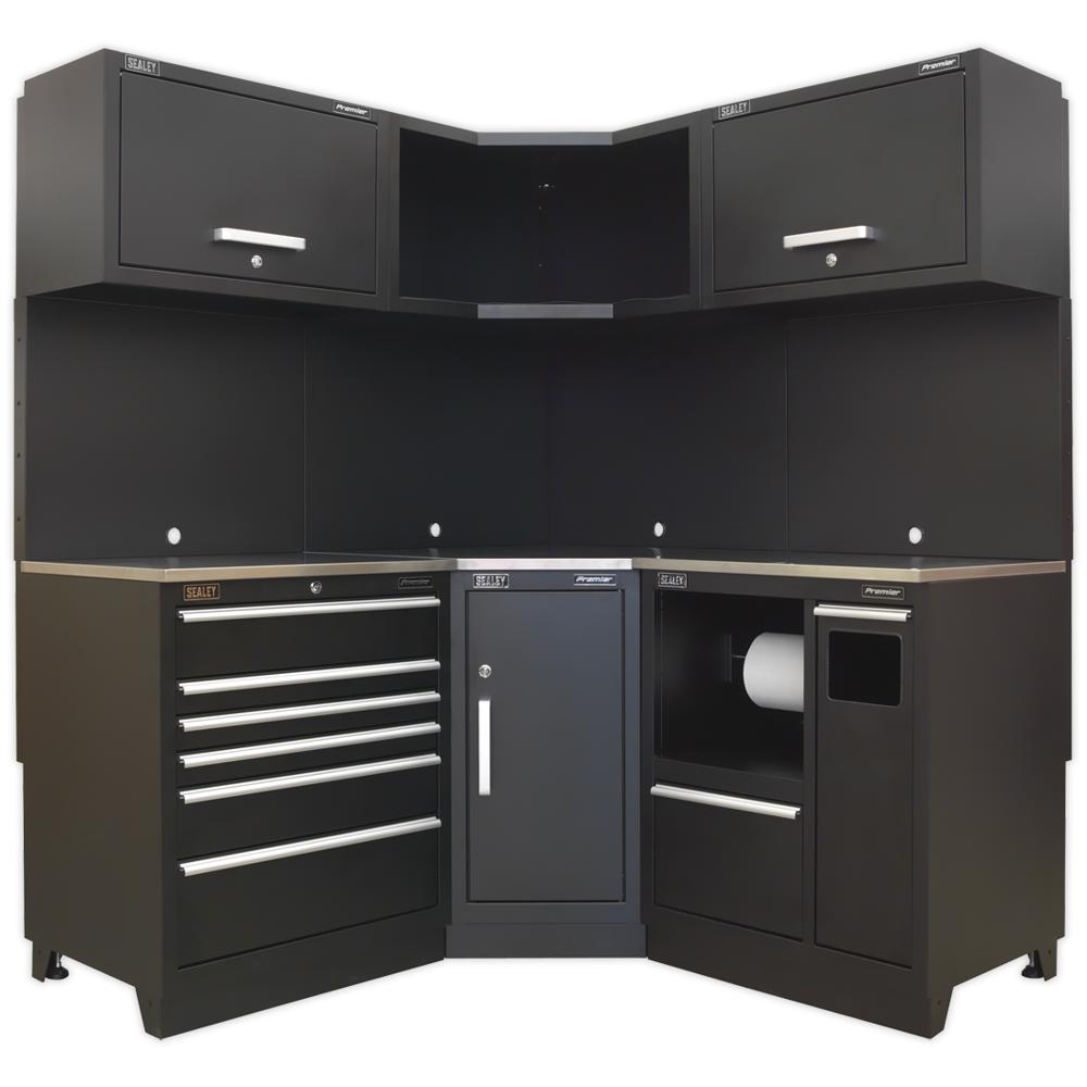 Premier MSS Stainless Steel Corner Worktop Storage System Combo
