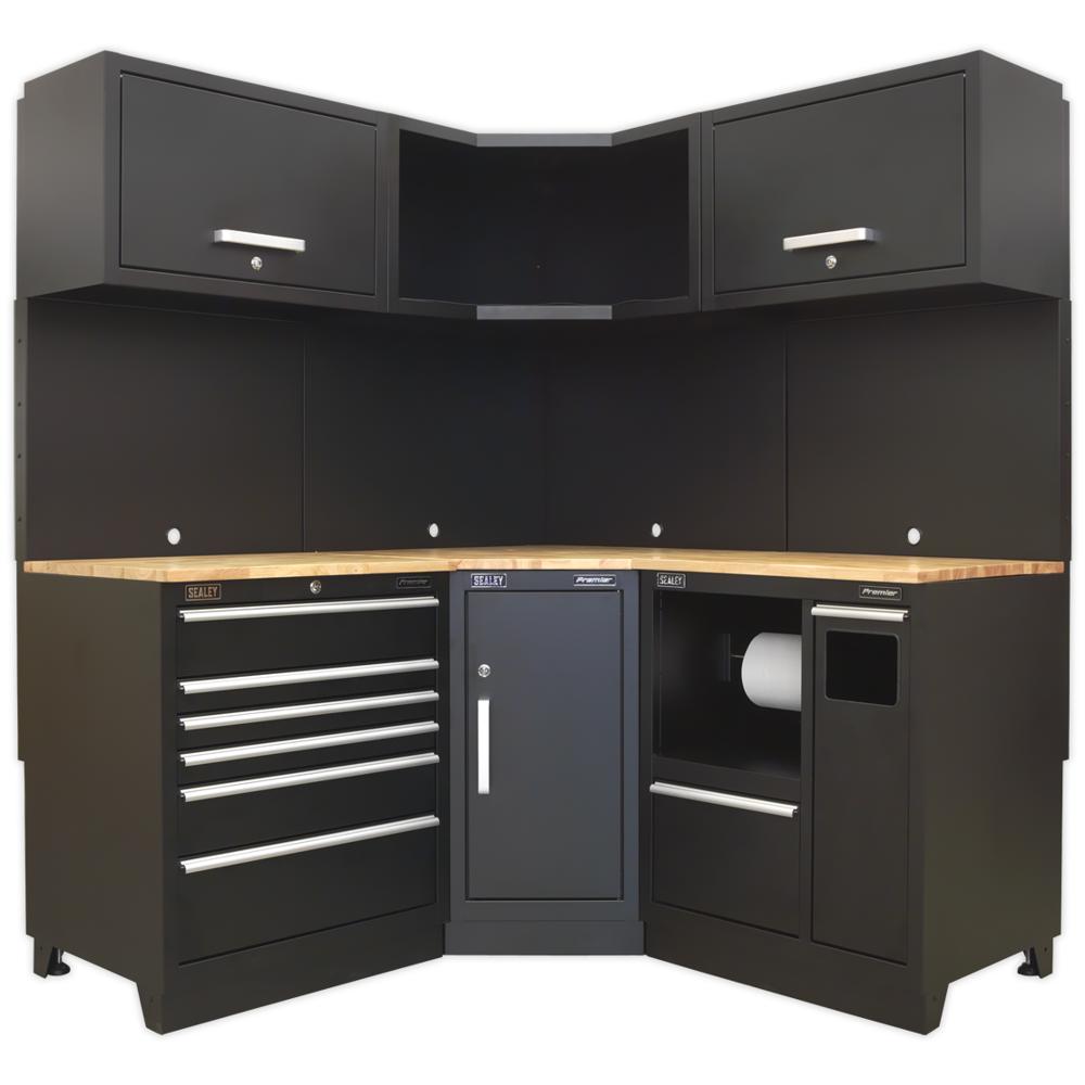 Premier MSS Oak Worktop Corner Storage System Combo