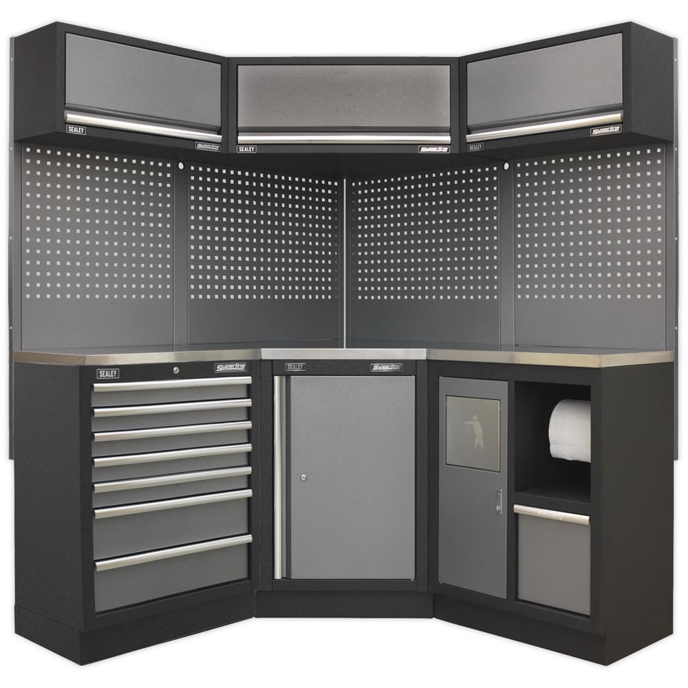 Superline Pro MSS Stainless Steel Worktop Corner Storage Combo