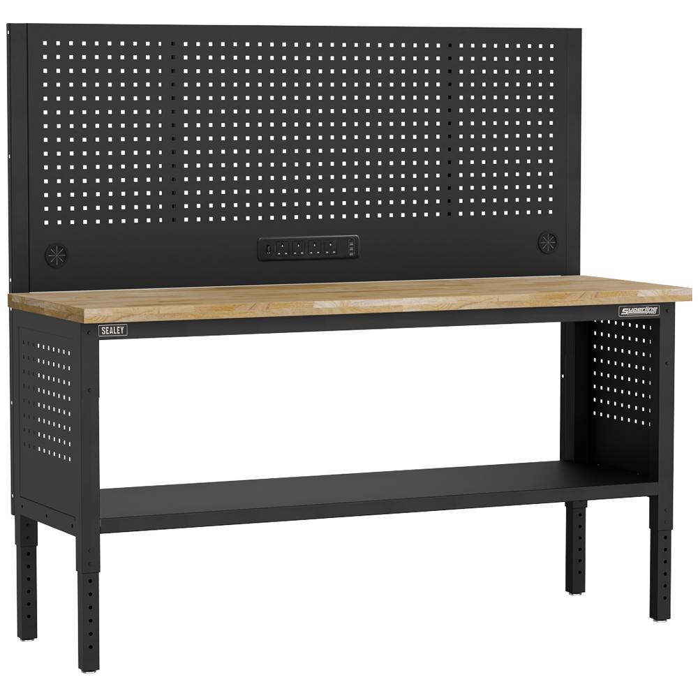 Sealey Superline Pro Modular Wooden Top Workbench And Pegboard 1.83m