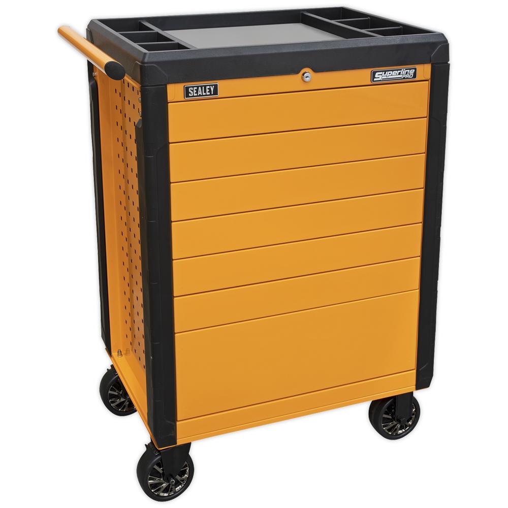 7 Drawer Push To Open Hi Vis Tool Roller Cabinet