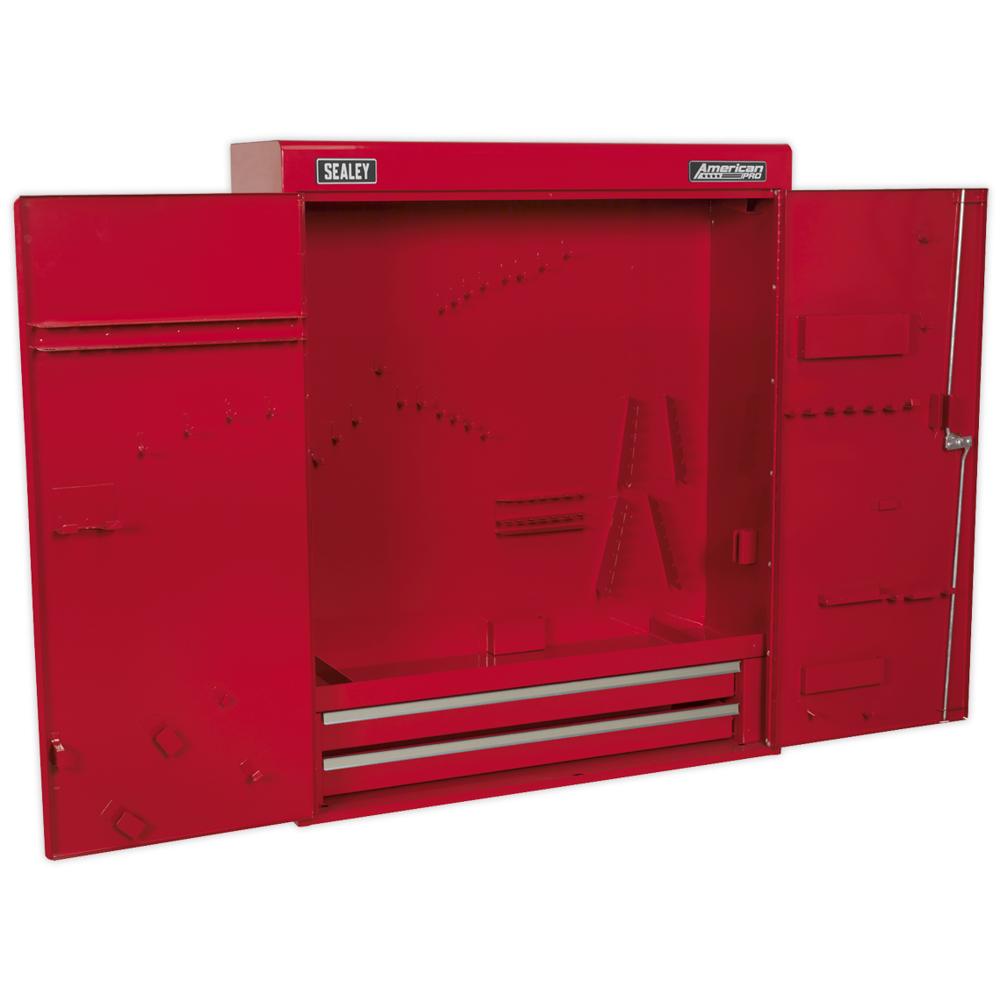 American Pro Wall Mounting 2 Drawer Tool Cabinet