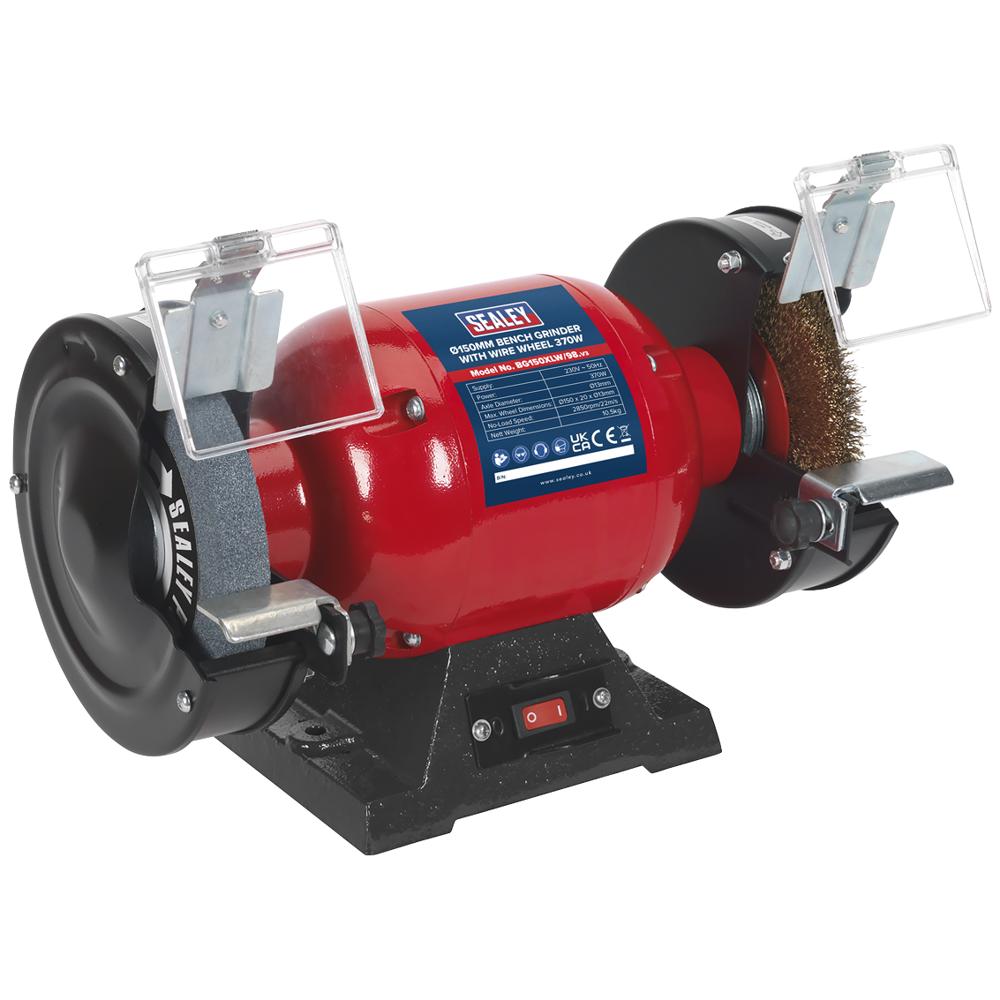 Sealey BG150XLW 150mm Wire Wheel and Bench Grinder 240v
