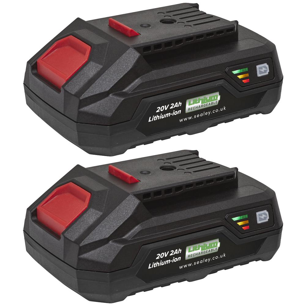 BK02 20v Cordless SV20V Li-ion Battery 2ah Pack of 2