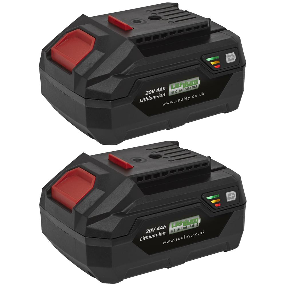 BK04 20v Cordless SV20V Li-ion Battery 4ah Pack of 2