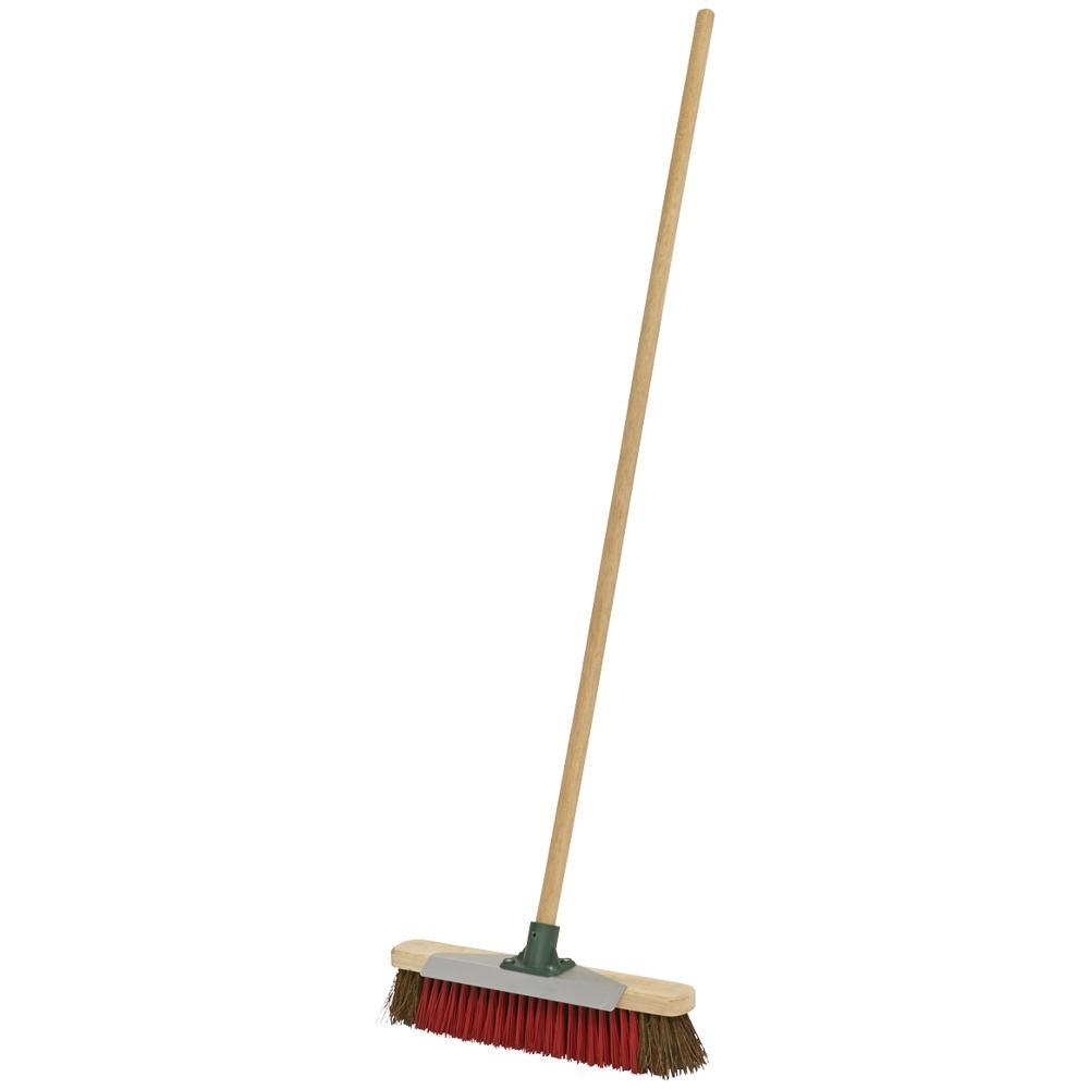 Heavy Duty Hard Bristle Broom and Scraper