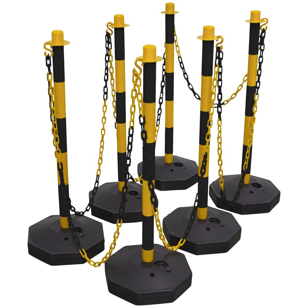 Black/Yellow Post and Chain Kit