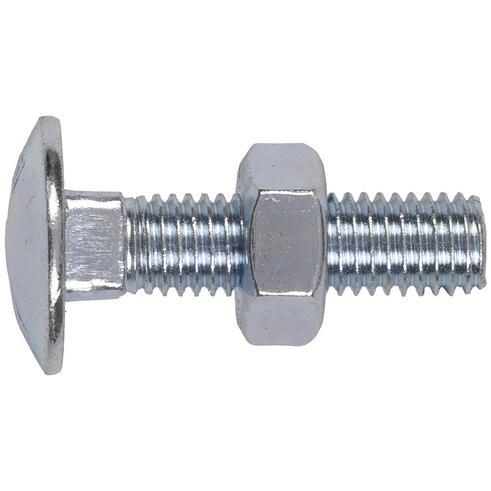 DIN 603 Coach Bolts and Nuts Zinc Plated