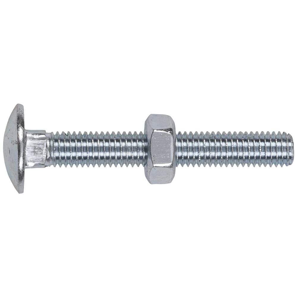 DIN 603 Coach Bolts and Nuts Zinc Plated