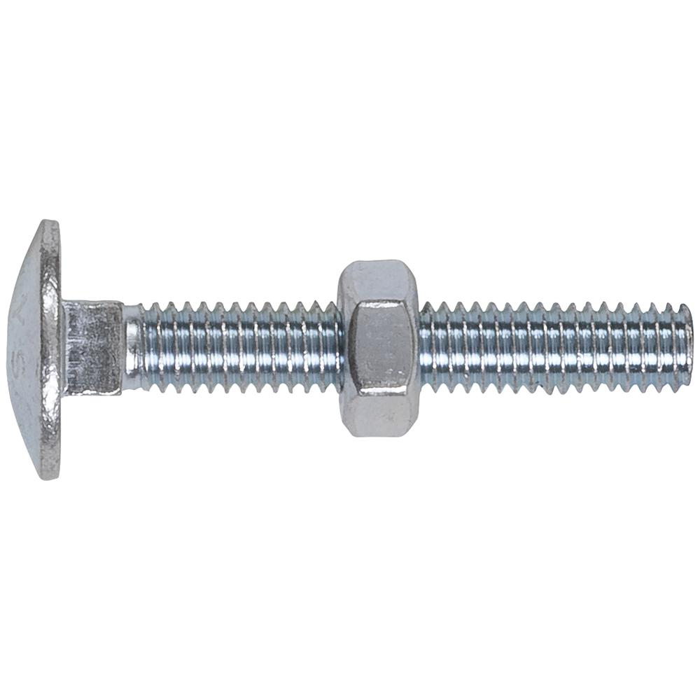 DIN 603 Coach Bolts and Nuts Zinc Plated