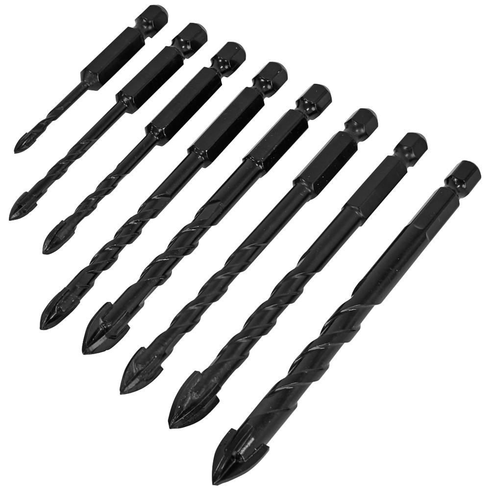 Sealey 8 Piece Hex Shank Tile And Glass Drill Bit Set