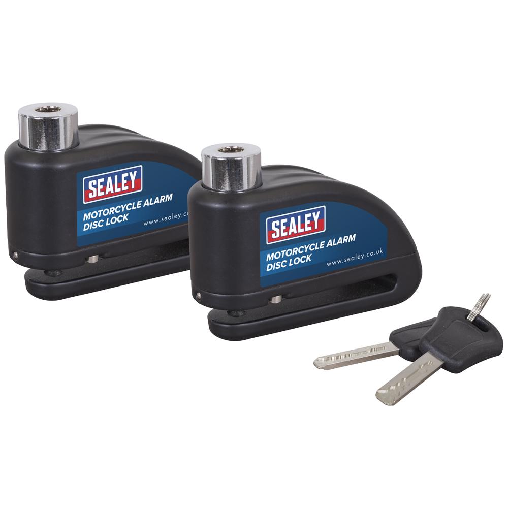 Sealey Motorcycle Disc Brake Alarm Lock Pack of 2