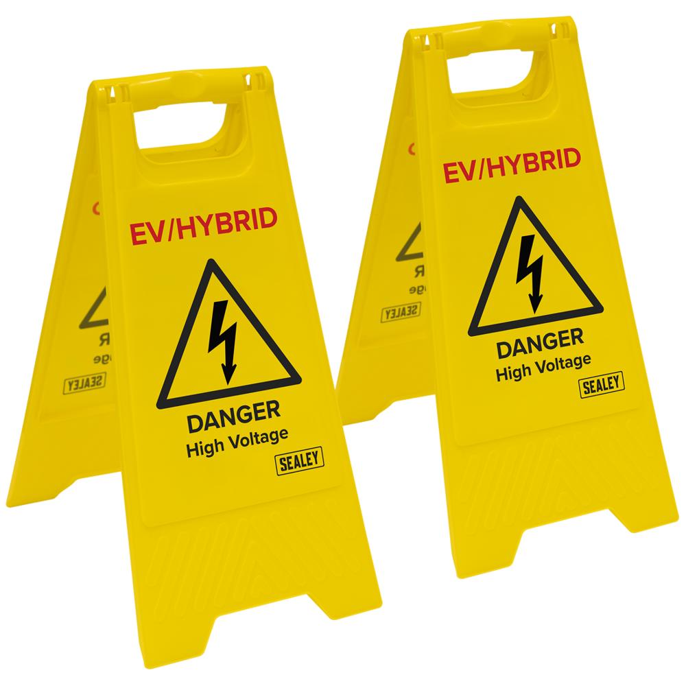 High Voltage Floor Warning Signs for EV and Hybrid Vehicles