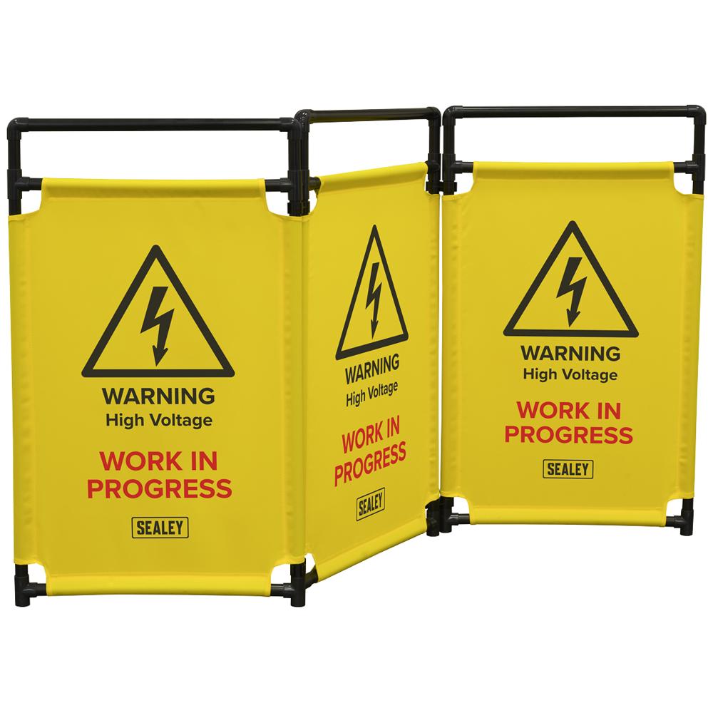 Folding Safety Barrier for Hybrid and Electric Vehicles