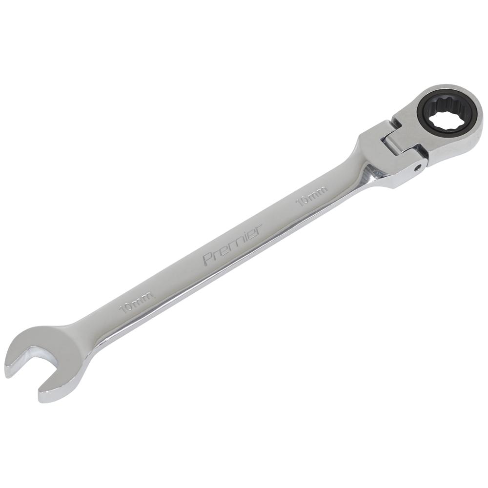 Sealey Flexible Head Ratchet Combination Spanner Metric 10mm