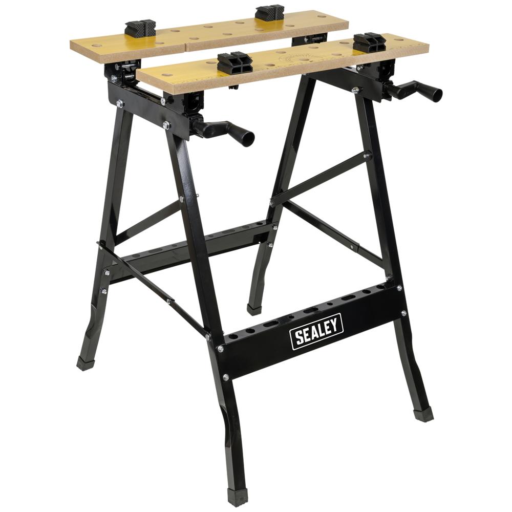 Tilt and Clamp Folding Portable Workbench