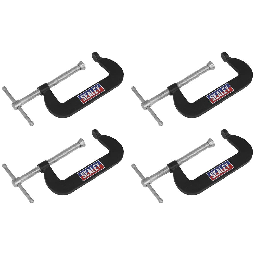 Sealey 4 Piece Junior G Clamp Set 76mm 35MM