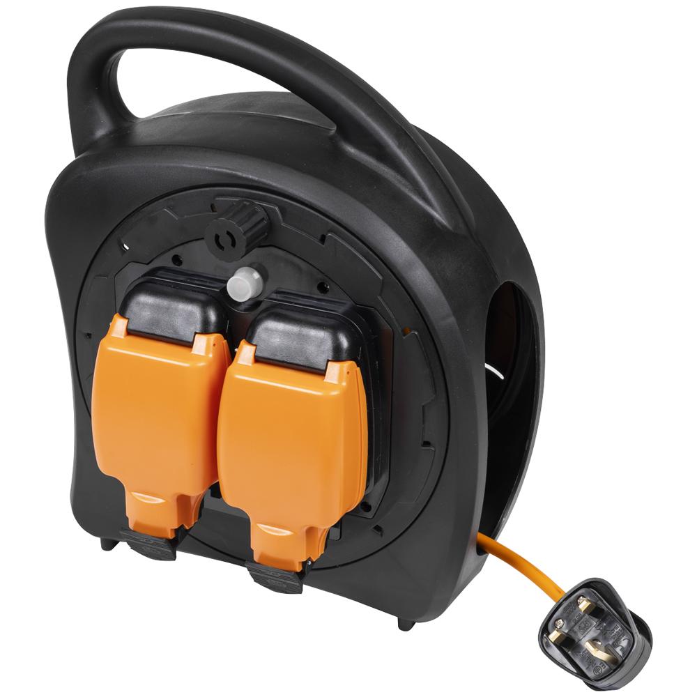 Sealey 2 Socket Weatherproof Cable Extension Reel 240v