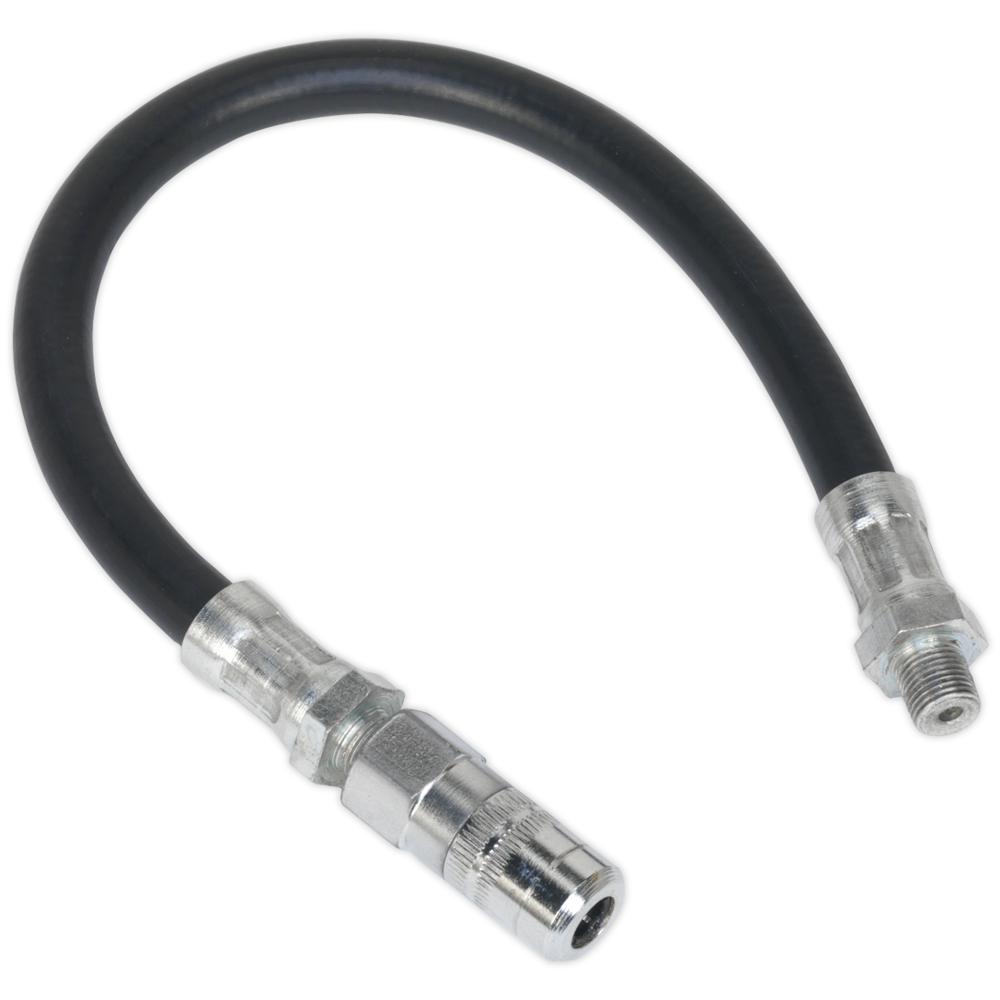 Sealey 1/8" BSP Flexible Rubber Delivery Hose and 4 Jaw Connector for Grease Guns