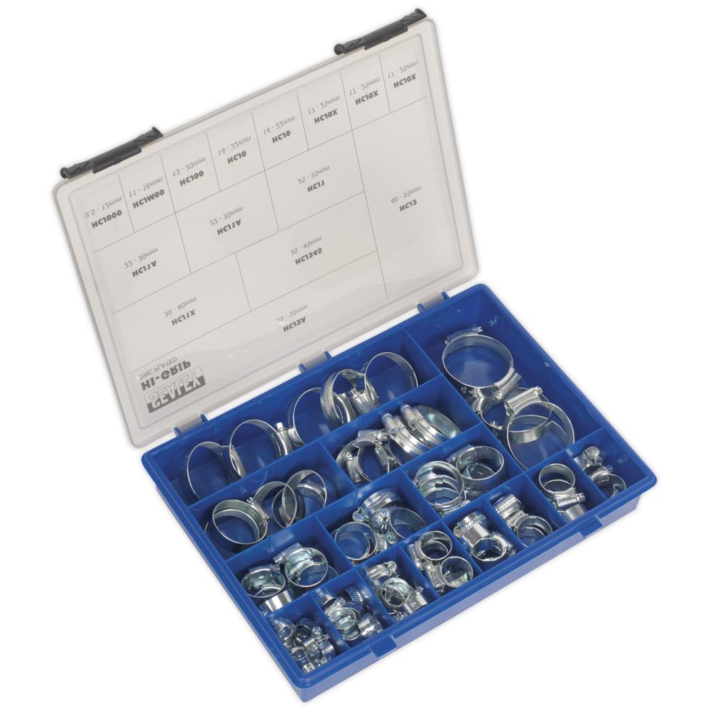 81 Piece High Grip Hose Clip Assortment