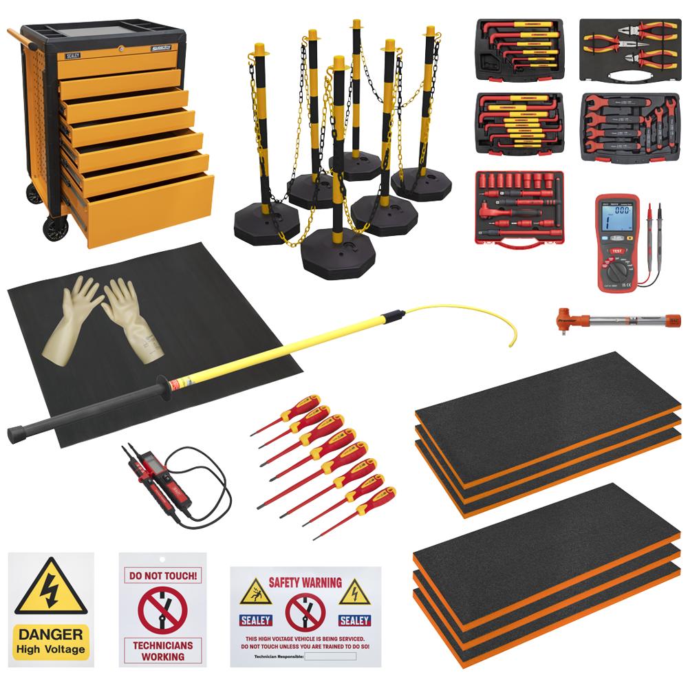 EV / Hybrid Vehicle Master Tool Kit and 7 Drawer Roller Cabinet
