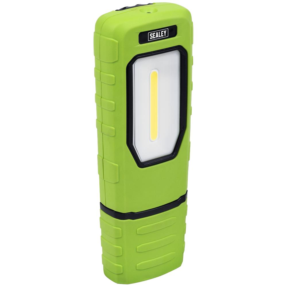 Sealey Rechargeable 360° Inspection Lamp 2W Cob + 1W Led Li-ion Green