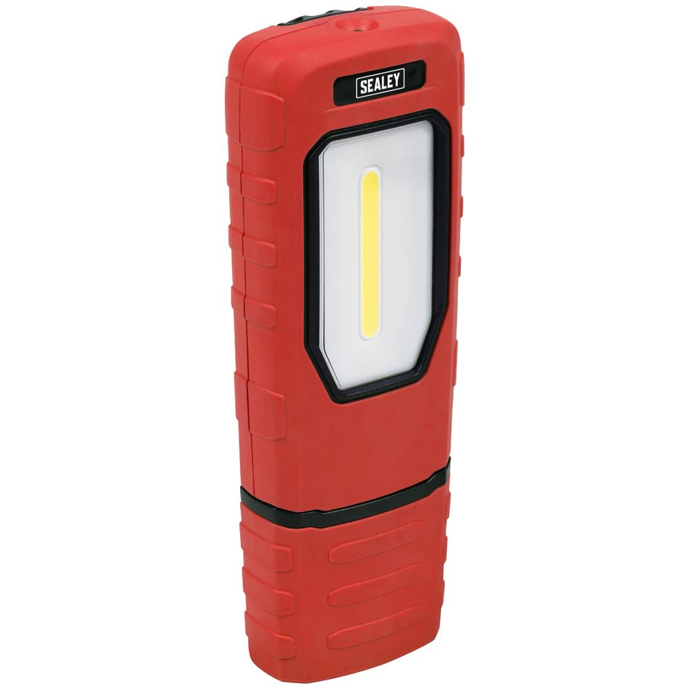 Sealey Rechargeable 360° Inspection Lamp 2w Cob + 1w Led Li-ion Red